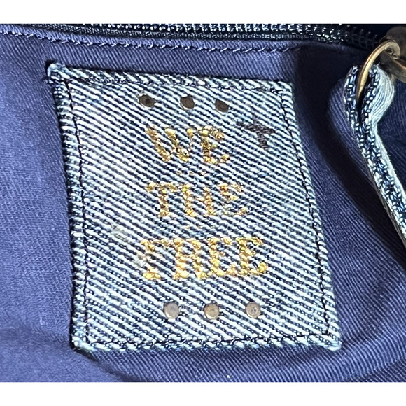 NEW FREE PEOPLE WE THE FREE BLUE GREEN SASHIKO TOTE BAG - Picture 7 of 13